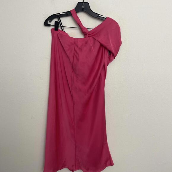 NBD Misha One Shoulder Cutout Midi Dress pink SIZE M NWT $238msrp - Picture 8 of 8